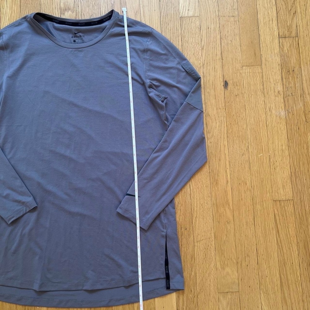 Nike Dri-Fit long sleeve gray shirt, Men's Large - Picture 4 of 7